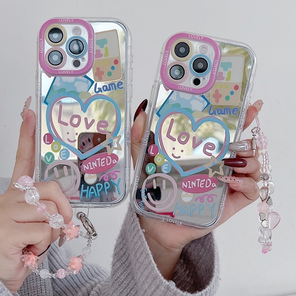 Love Graphic Mirror TPU Case for iPhone