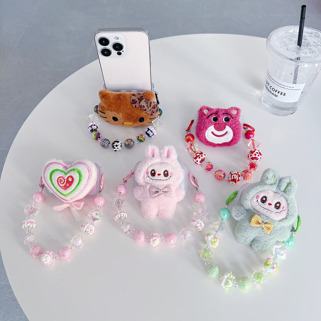 Flip Mirror Stand with Crystal Bracelet